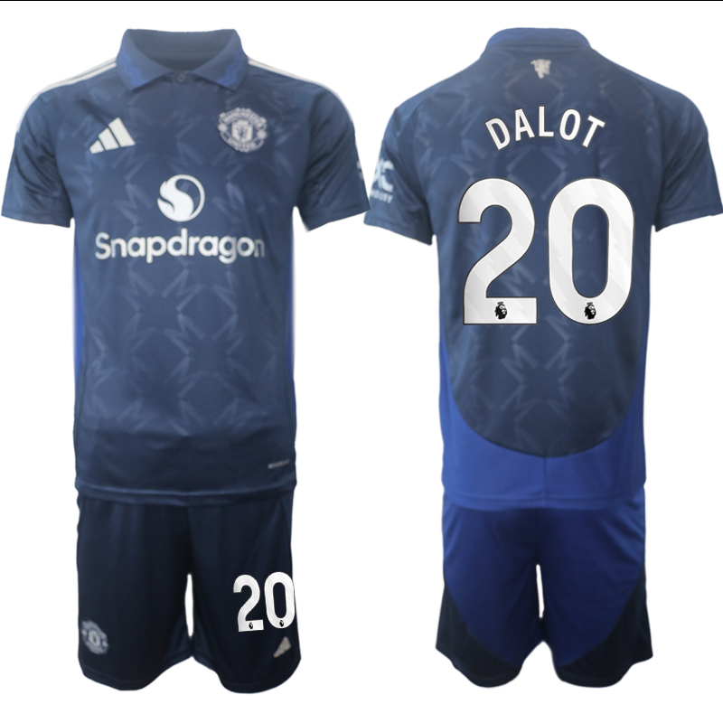 Men 2024-2025 Club Manchester United away blue #20 Soccer Jersey